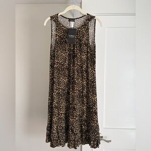 MSK Animal Print Ruffle Hem Mini Dress-Brand New